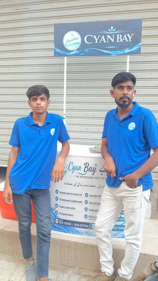 Team at the stall